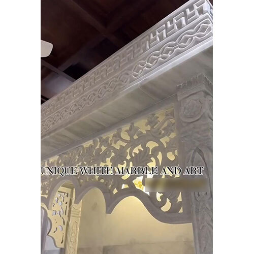 White Marble Pooja Mandir for Home