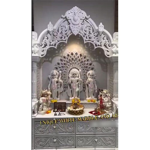 White Marble Temple For Home - Finishing: Painting