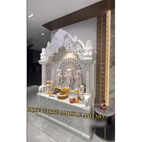 White Marble Temple For Home - Finishing: Painting