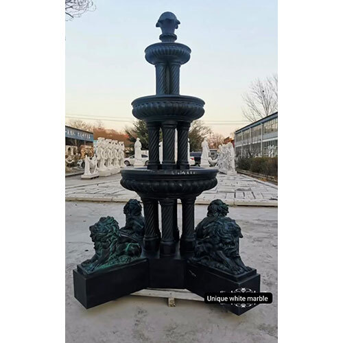 Black stone water fountain