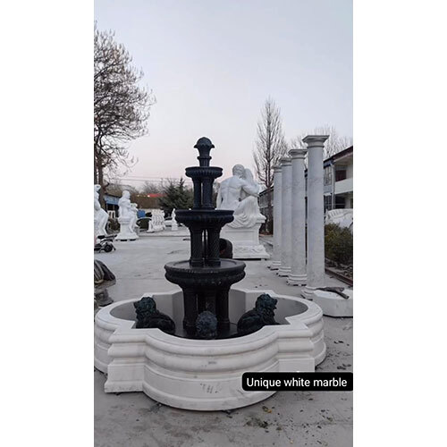 Black stone water fountain