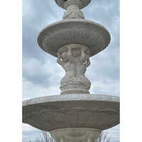White stone statue water fountain