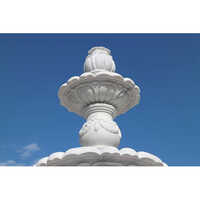 White stone statue water fountain