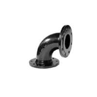 Di Double Flanged 90 Degree Bend - Color: Black