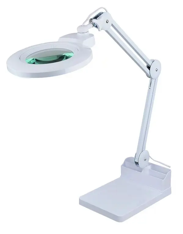 Led Magnifier Lamp 3x 5x Magnification Changeable Lens Desktop Magnifying Lamp - Color: Different Available