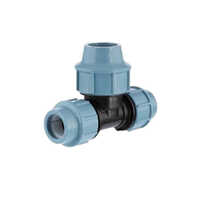 Polyethylene Plastic Tee - Color: Blue