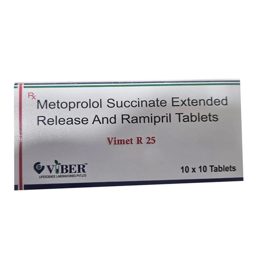 25mg Vimet R Metoprolol Succinate Extended Release Ramipril Tablets
