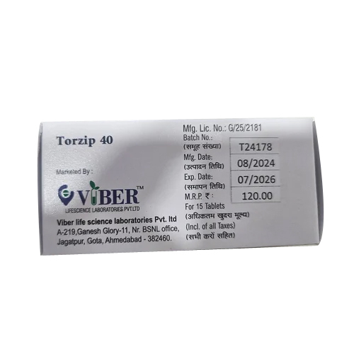 40mg Torzip Atorvastatin Calcium Tablets