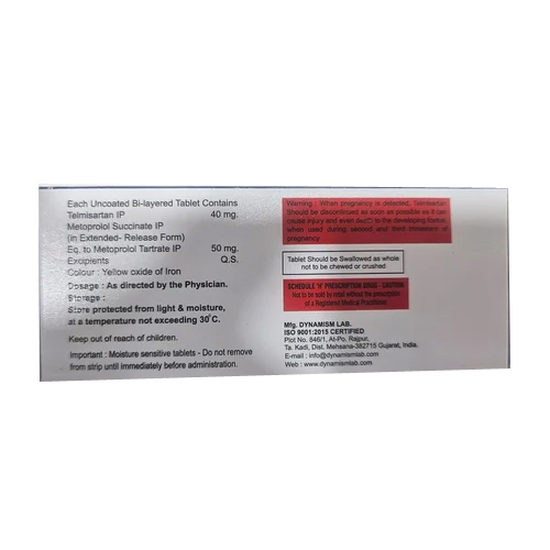 50mg Teldyn M Telmisartan Metoprolol Tablets