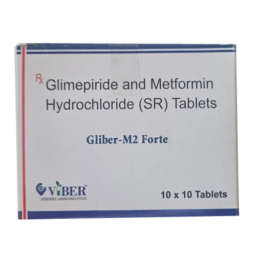 Gliber M2 Forte Glimepiride Metformin Hydrochloride SR Tablets