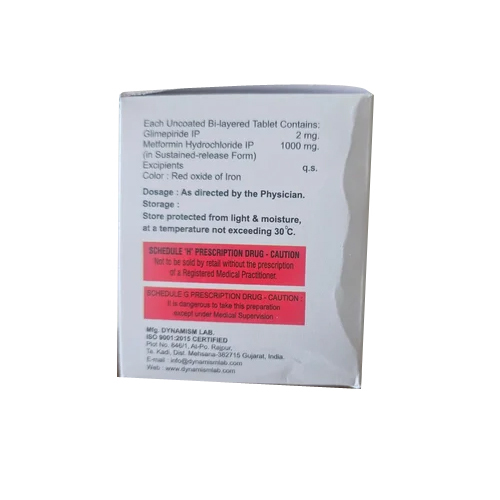 Gliber M2 Forte Glimepiride Metformin Hydrochloride SR Tablets
