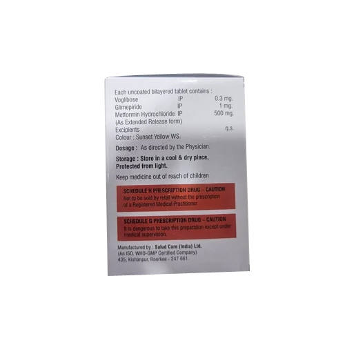 Gliber MV 1.3 Voglibose Glimepiride Metformin Hydrochloride Tablets