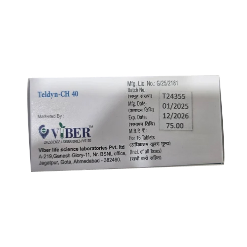 40mg Teldyn CH Telmisartan Chlorthalidone Tablets