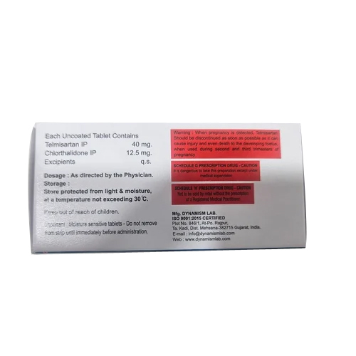 40mg Teldyn CH Telmisartan Chlorthalidone Tablets