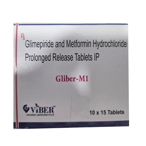 Gliber M1 Glimepiride Metformin Hydrochloride Prolonged Release Tablets