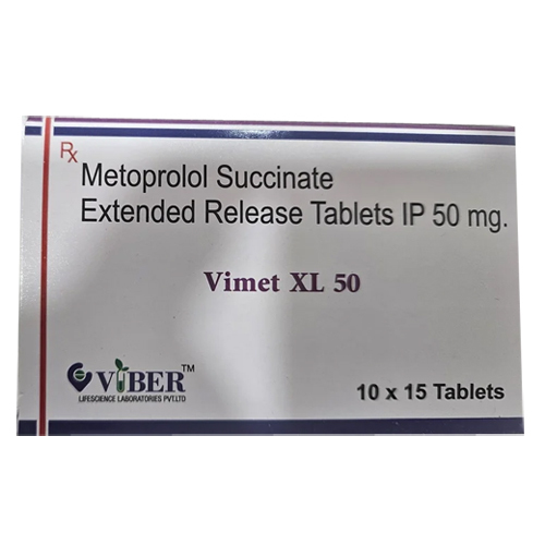50Mg Vimet Xl Metoprolol Succinate Extended Release Tablets - Drug Type: General Medicines