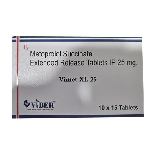 25Mg Vimet Xl Metoprolol Succinate Extended Release Tablets - Drug Type: General Medicines