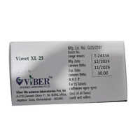25mg Vimet XL Metoprolol Succinate Extended Release Tablets