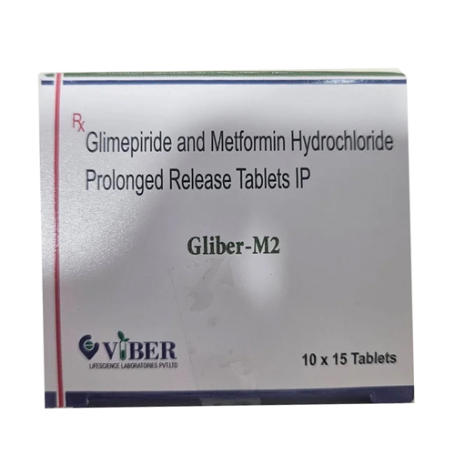 Gliber M2 Glimepiride Metformin Hydrochloride Prolonged Release Tablets