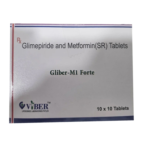 Glider M1 Forte Glimepiride Metformin SR Tablets