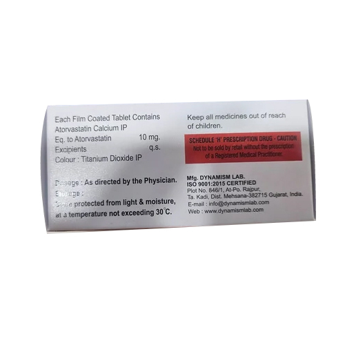 10mg Torzip Atorvastatin Calcium Tablets