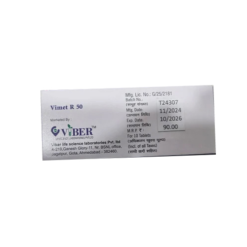 50mg Vimet R Metoprolol Succinate Extended Release Ramipril Tablets