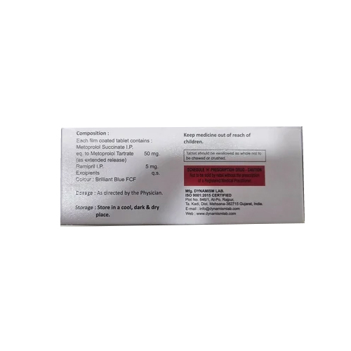 50mg Vimet R Metoprolol Succinate Extended Release Ramipril Tablets