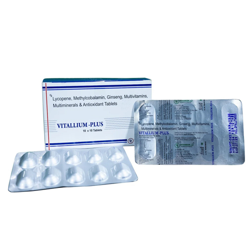 42.5mg Vitallium Plus Lycopene Methylcobalamin Ginseng Multiminerals Antioxidant Tablets