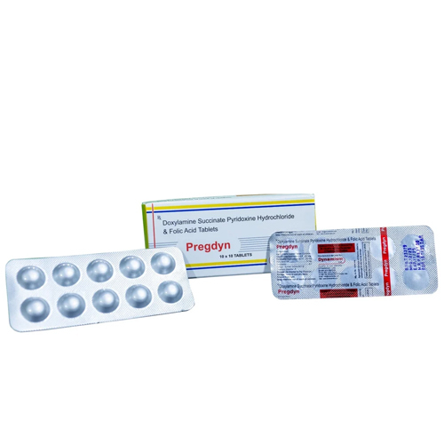 25mg Pregdyn Doxylamine Succinate Pyridoxine Hydrochloride Folic Acid Tablets
