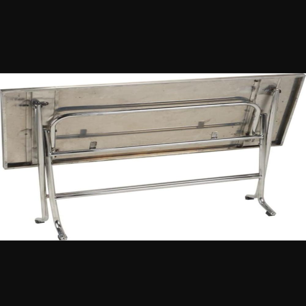 Om Woods Dct 1019 Table - Durable Iron, Foldable Design | Eco-friendly, Smooth Finish, Indian Style Accent For Modern Interiors