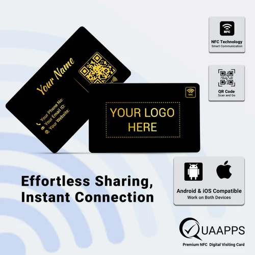 Pvc Matt Nfc Business Card - Color: Black
