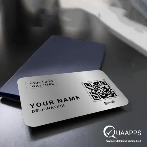 Silver Metal Nfc Business Visiting Card - Material: Steel