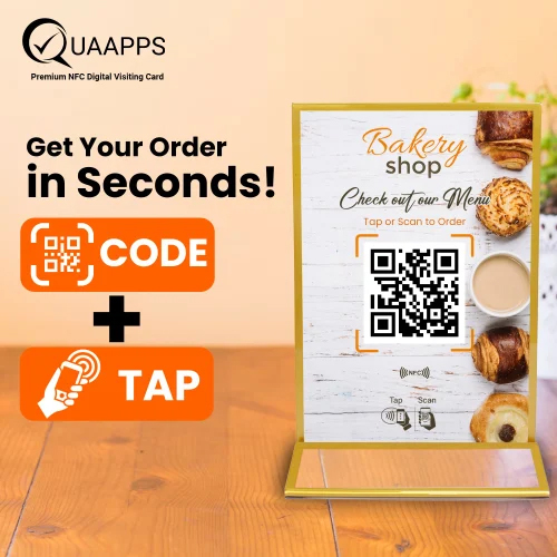 Quaapps 7X5 Inch Google Review Qr Scanner Standee - Features: Portable