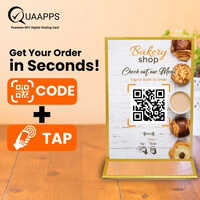Quaapps 7x5 Inch Google Review QR Scanner Standee