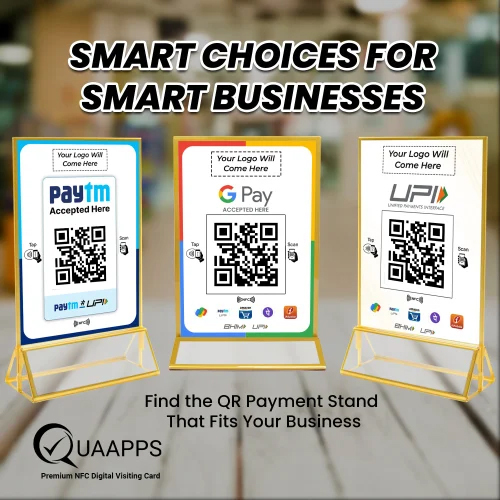 Quaapps A6 6X4 Inch Upi And Paytm Qr Code Scanner Standee - Design: Printed