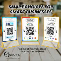 Quaapps A6 6x4 Inch UPI And Paytm QR Code Scanner Standee
