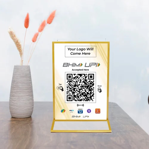 Quaapps 7X5 Inch Upi And Paytm Qr Code Scanner Standee - Application: Office & Promotional