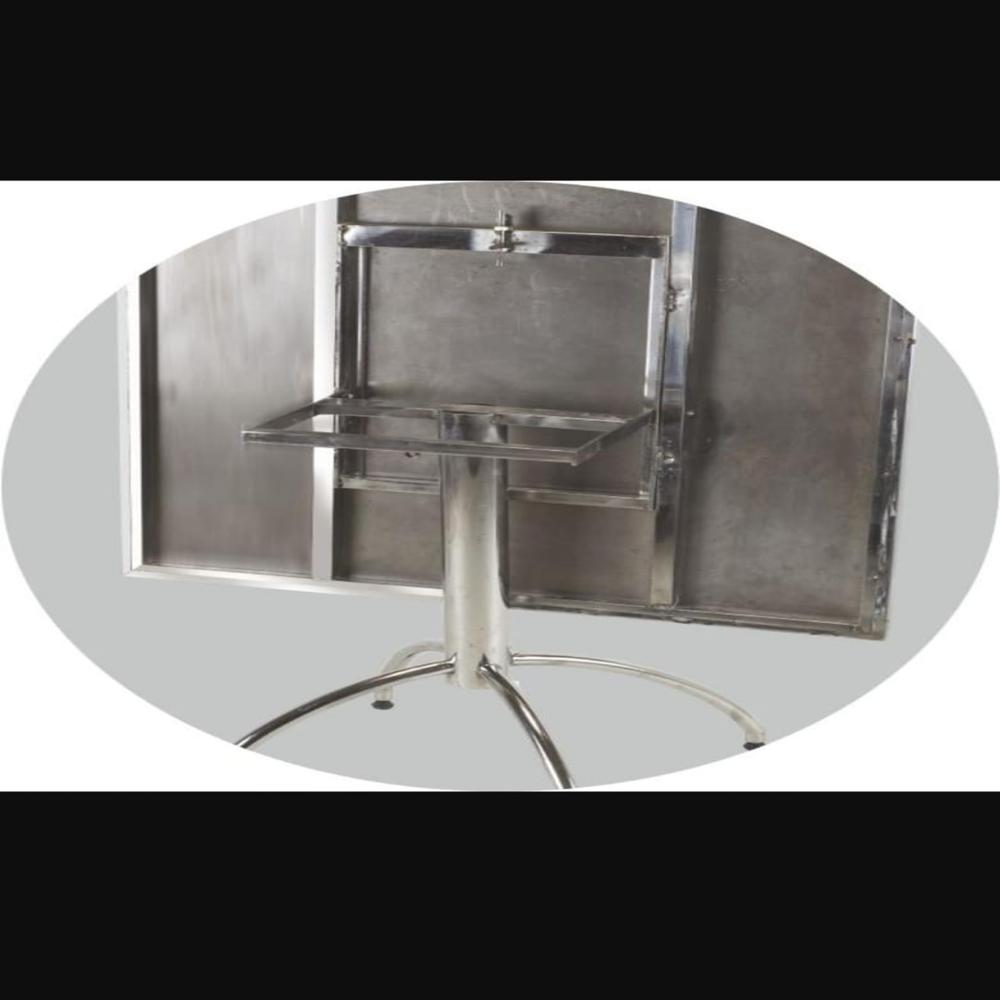 Om Woods Dct 1018 Table - Ms Material, Smooth Finish, Silver Color | Radiant Aesthetic, Durable Quality, Ideal For Living Rooms