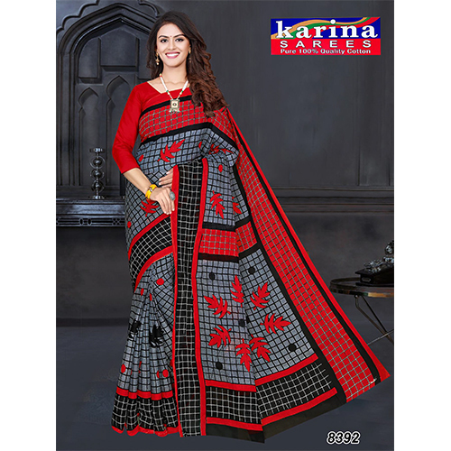 8392 Pure Cotton Ladies Saree