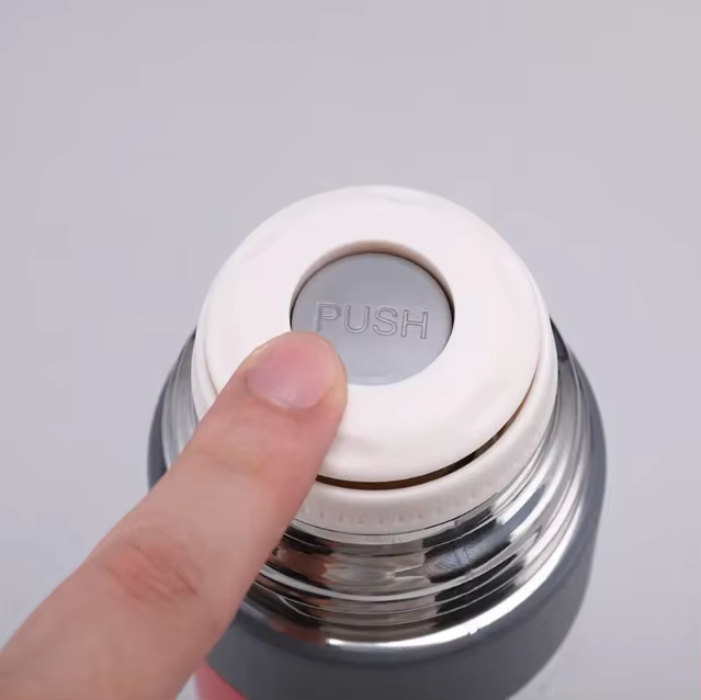 Vaccum Flask Bottle With Cups - Color: Black