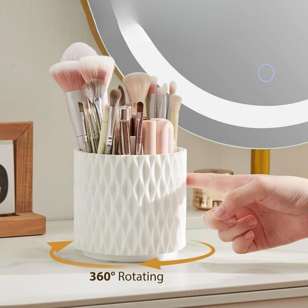 360 ROTATING MAKEUP BRUSH HOLDER