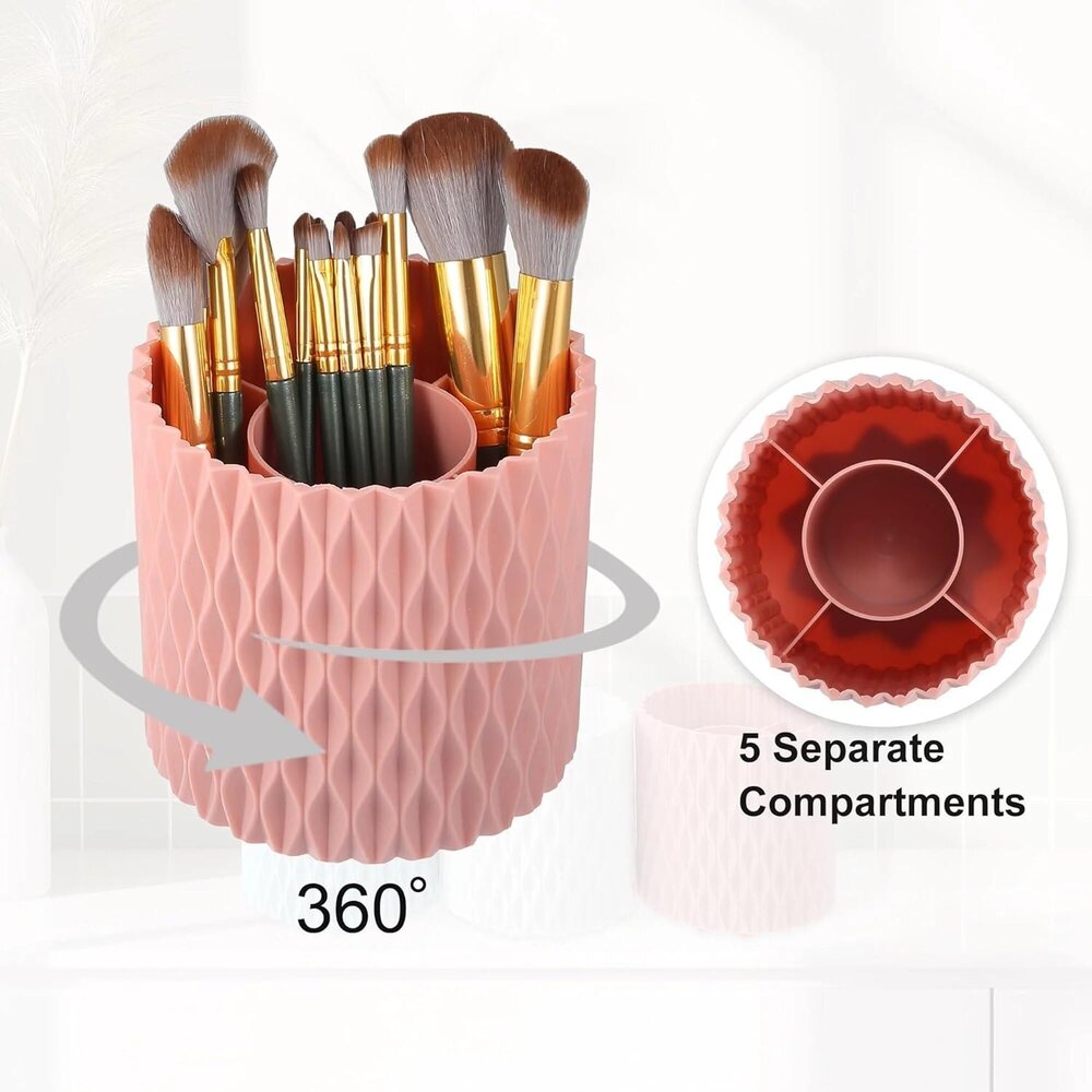 360 ROTATING MAKEUP BRUSH HOLDER