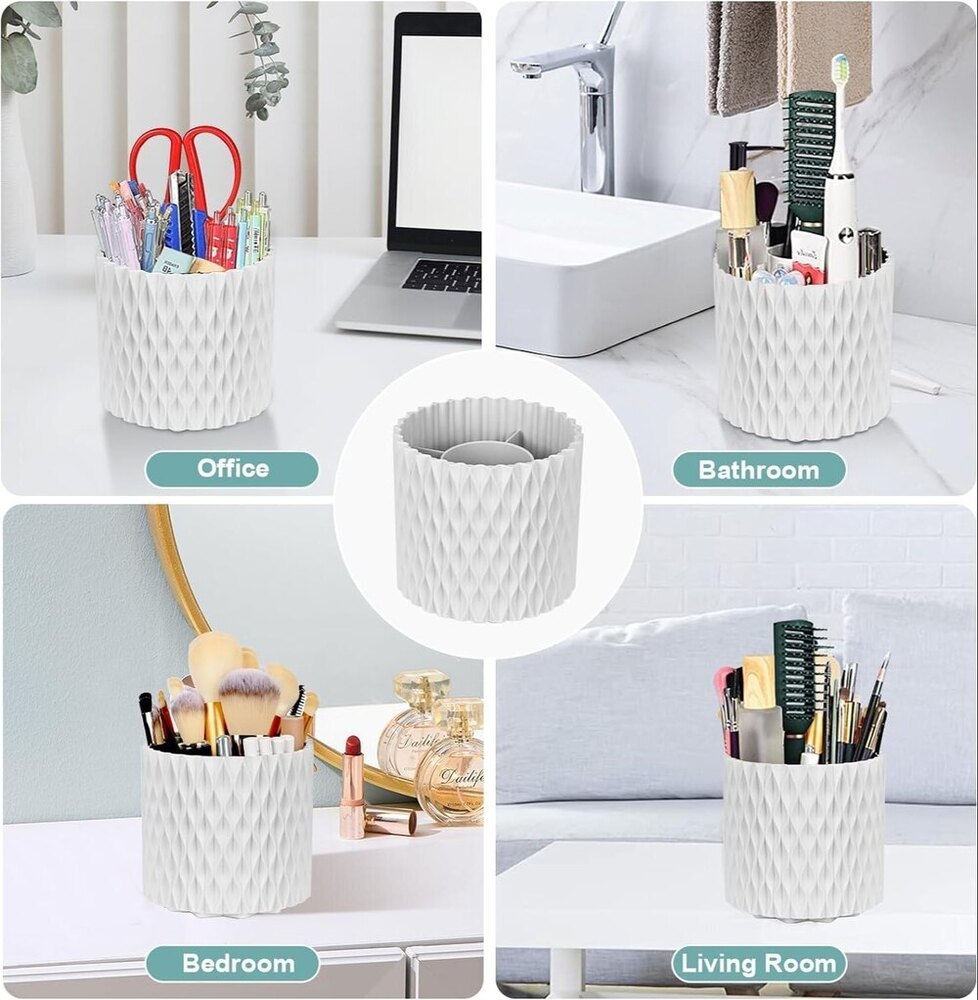 360 ROTATING MAKEUP BRUSH HOLDER