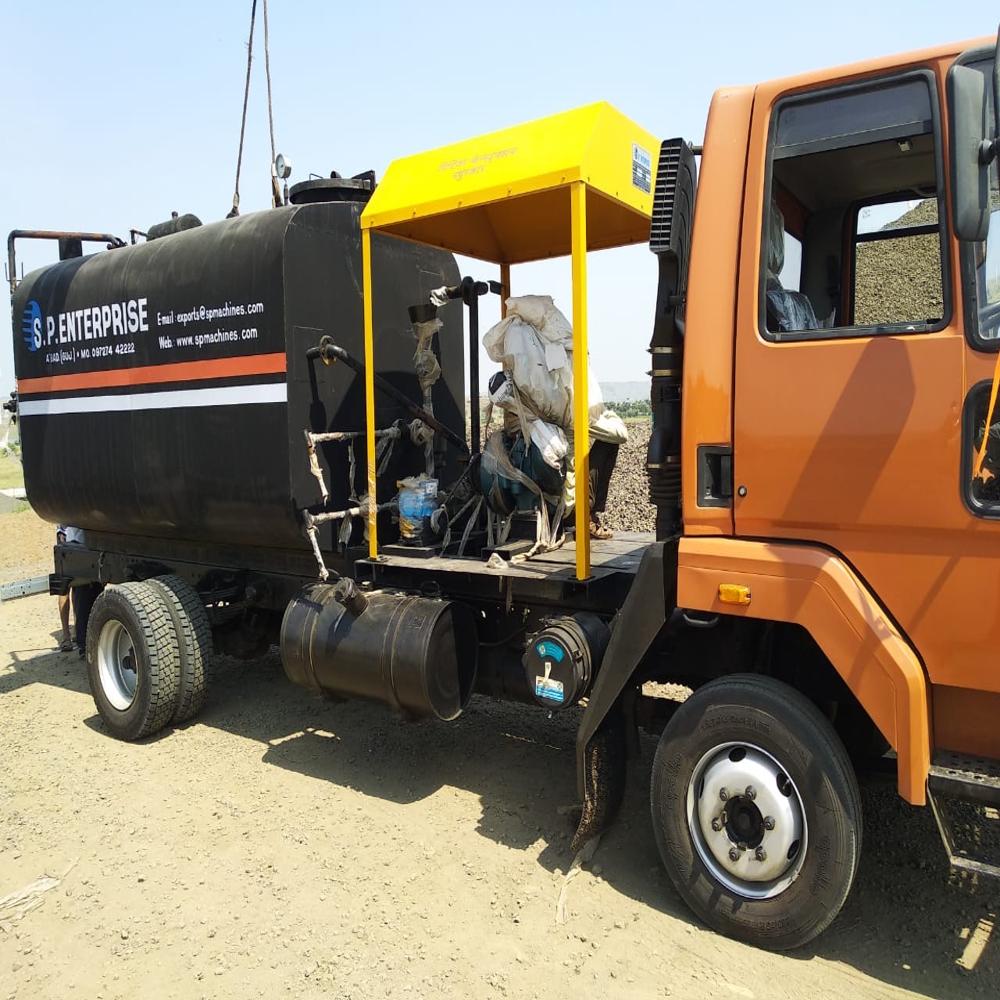 Bitumen Sprayer - Mild Steel, 4000-12000 Liters, Yellow | Automatic Controls, Adjustable Spray Width 2.5-4.5 Meters, Diesel Burner Heating