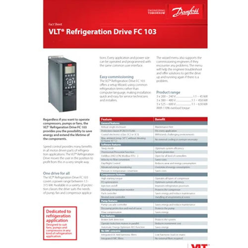 Danfoss FC 103 VLT Refrigeration Drive