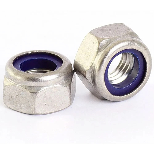 Ss304 Stainless Steel Nylock Nut - Color: As Per Availability