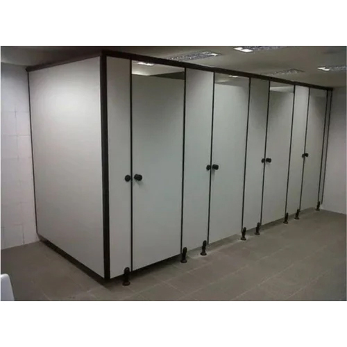 White Toilet Cubicle - Door Type: Swing Door