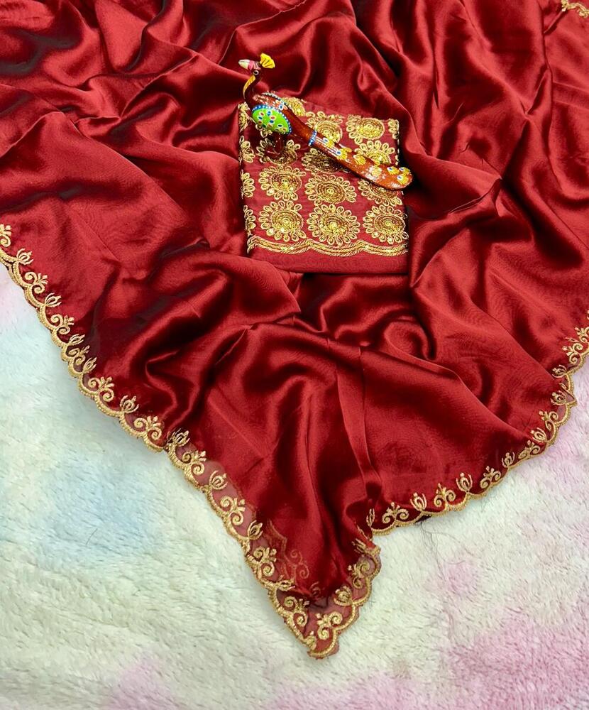 multi embroidery sareee