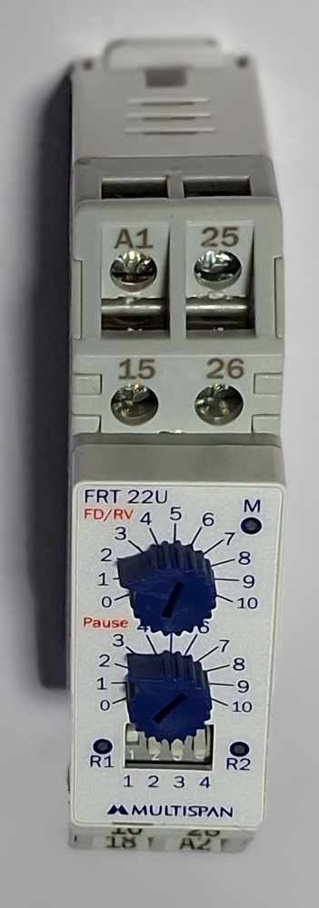 Multispan Frt-22u-00 - 12v To 240v Dc & 20v To 240v Ac Output, 2-relay System For Forward & Reverse Timing Functions
