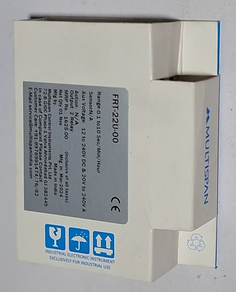 Multispan Frt-22u-00 - 12v To 240v Dc & 20v To 240v Ac Output, 2-relay System For Forward & Reverse Timing Functions